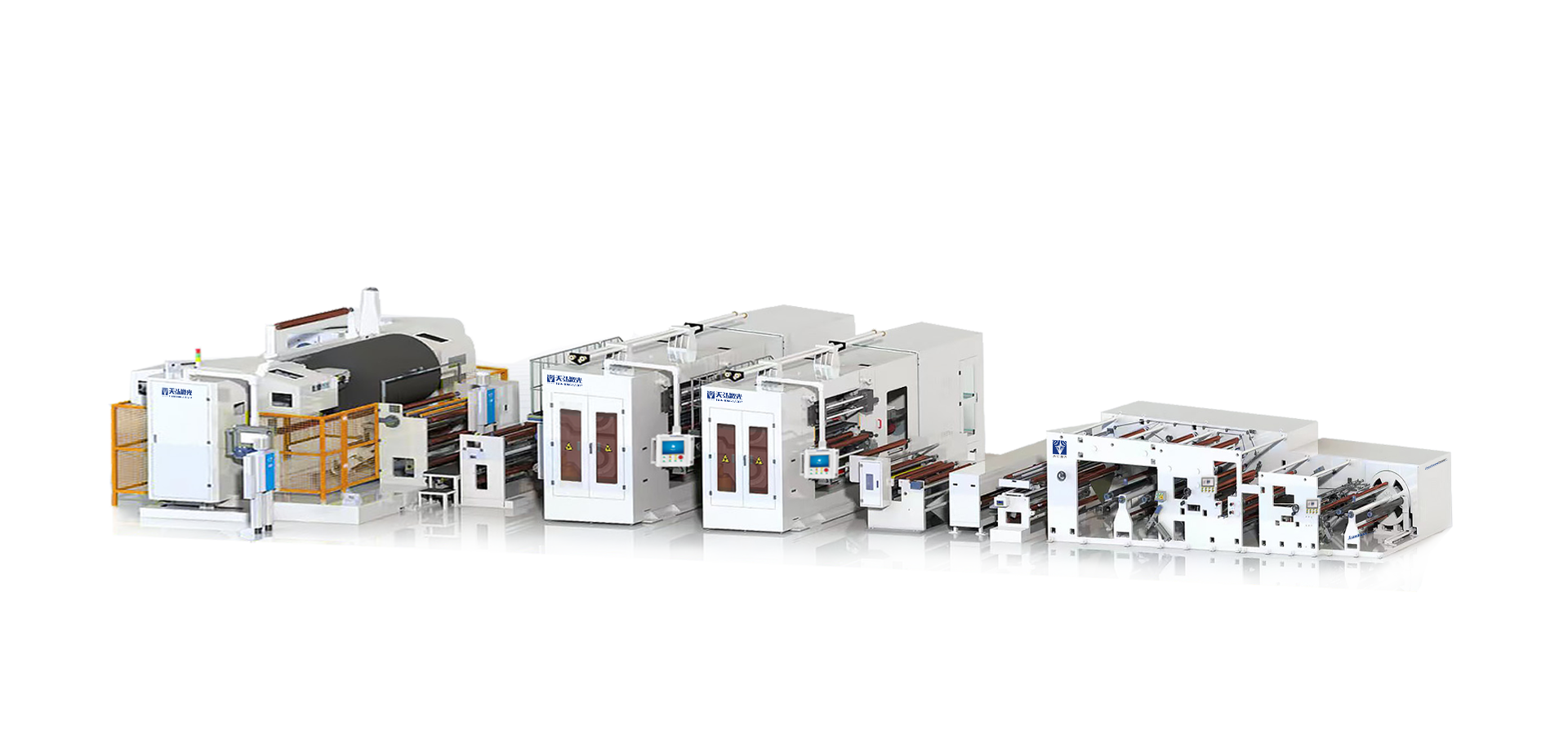 Large format roll splitting machine